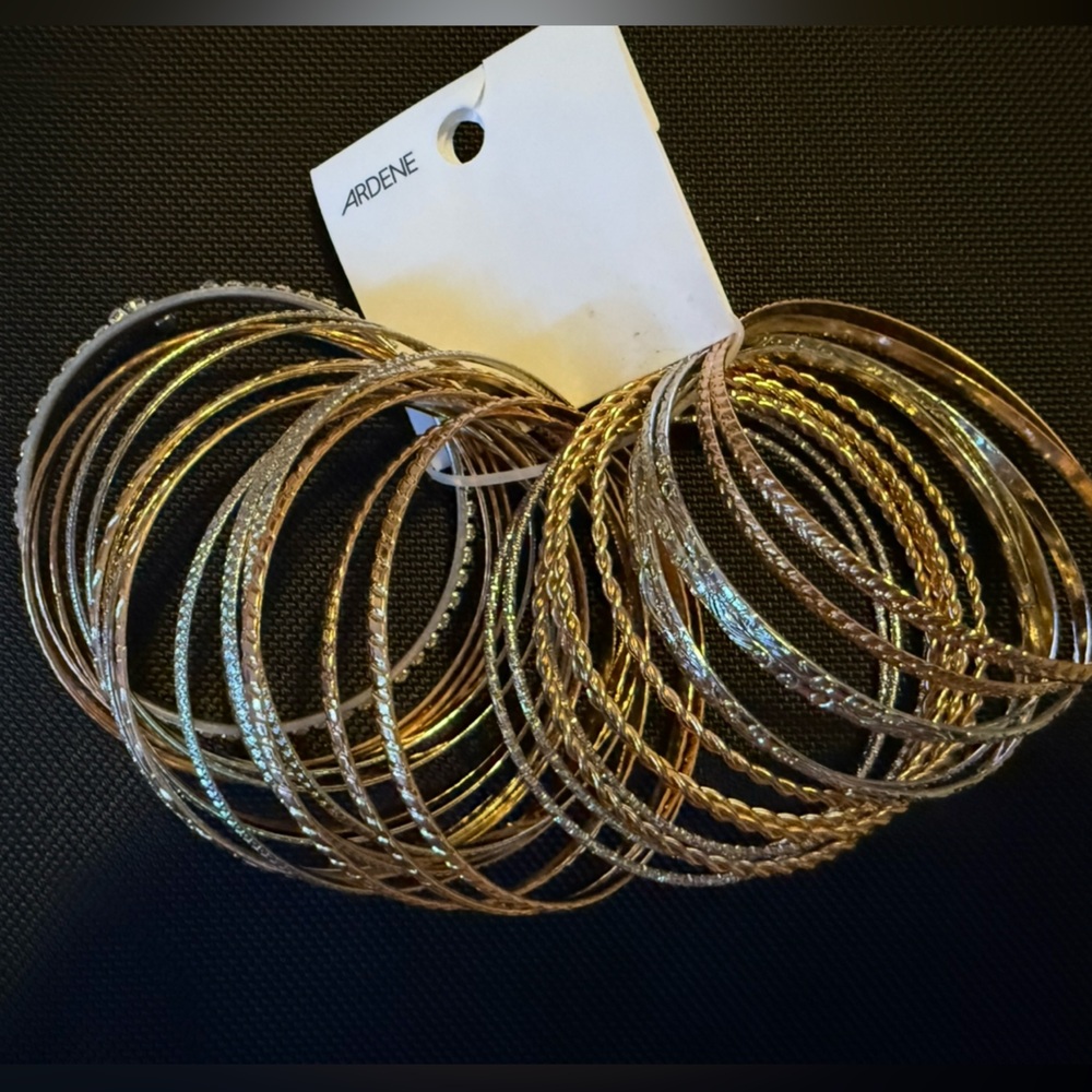 Ardene Gold and Silver Bangle Set